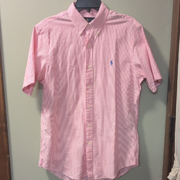 Ralph Lauren Other - Ralph Lauren Pink Striped Men's Shirt Seersucker fabric